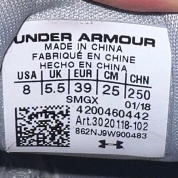 Under Armour Precision X Sneakers Grey 3020118-102 Women's 8 - Picture 10 of 11